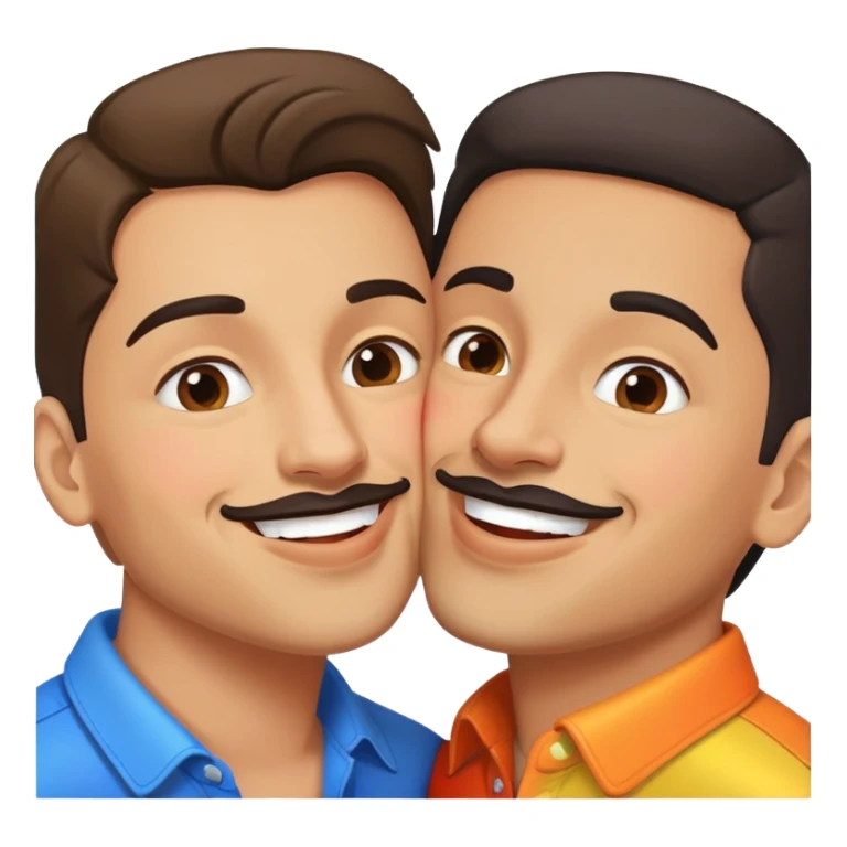 Gay couple kiss latino  sticker