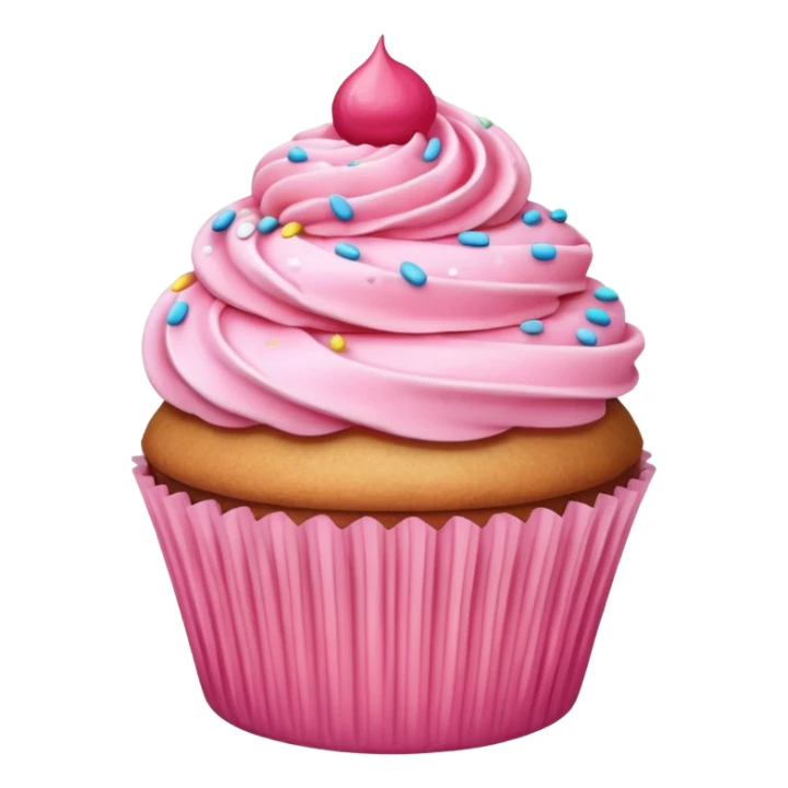 Cupcake with pink icing sticker