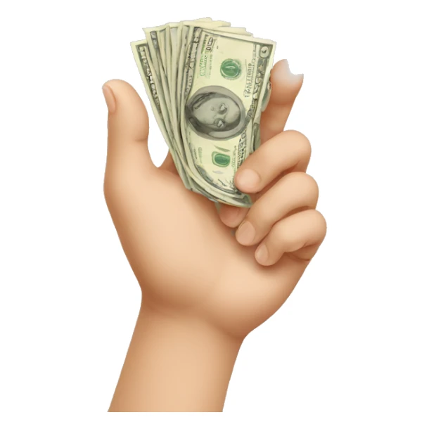 A baby reaching for money sticker