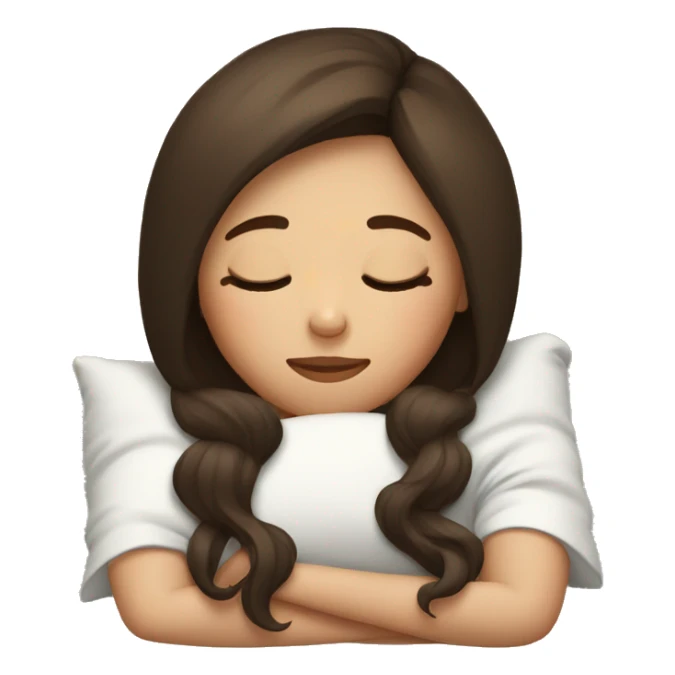 Brunette girl sleeping sticker