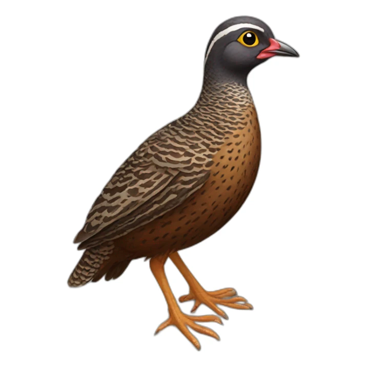 Black francolin bird sticker