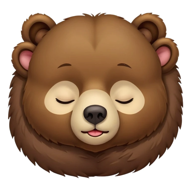 Bear asleep upside down on back, eyes shut, tongue hanging out sticker
