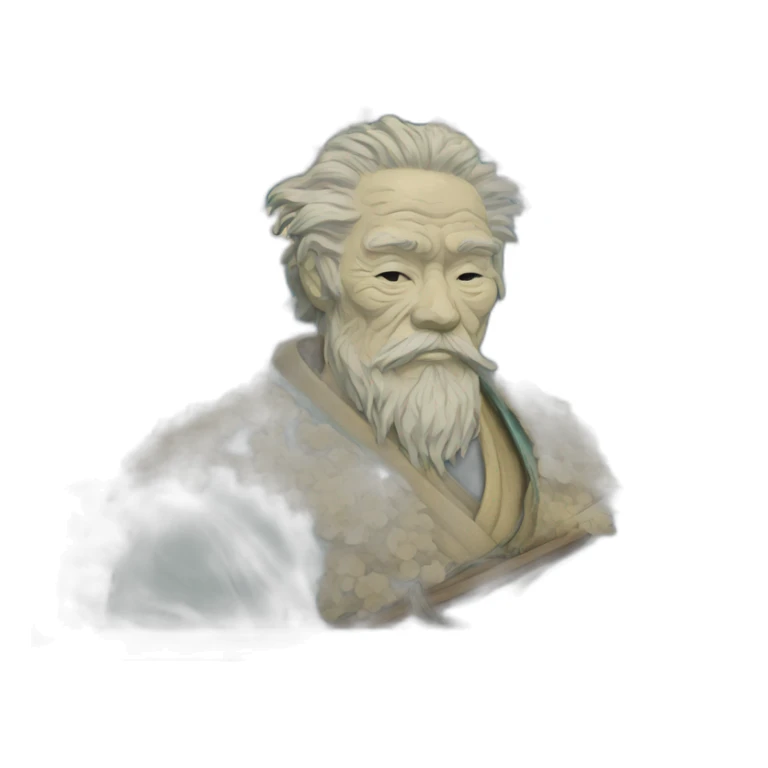 Hokusai in the style of Van Gogh sticker