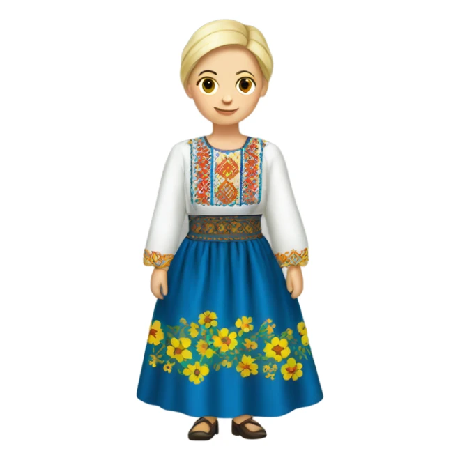 Ukrainian dress sticker