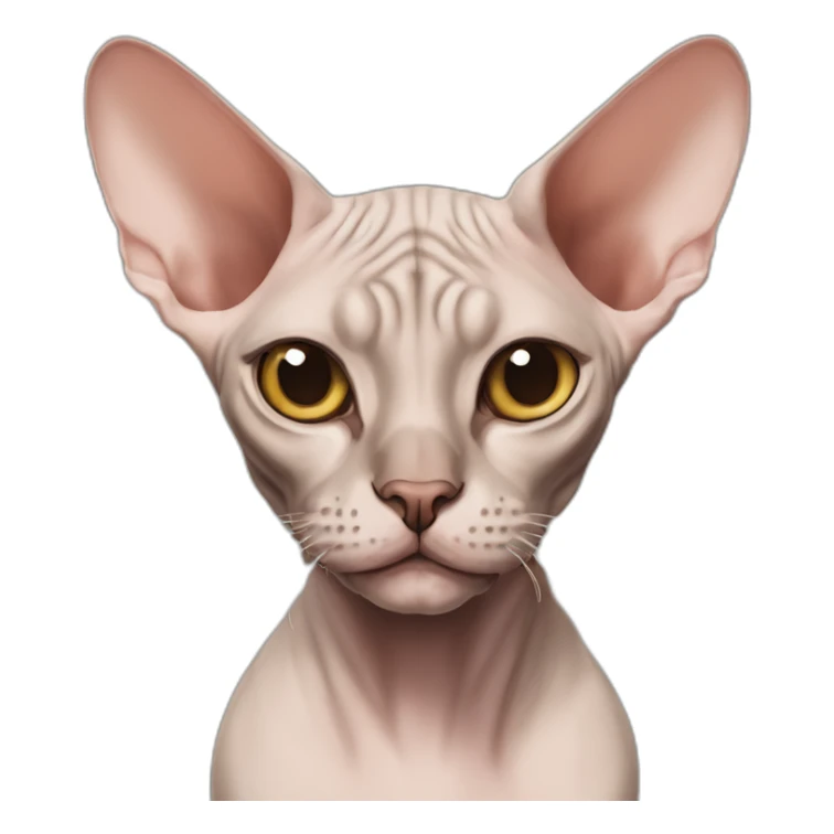 sphynx cat, with text above it that says cat, and text below it that says club sticker