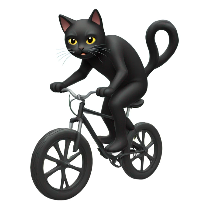 Black Cat riding downhill bike downhill sticker