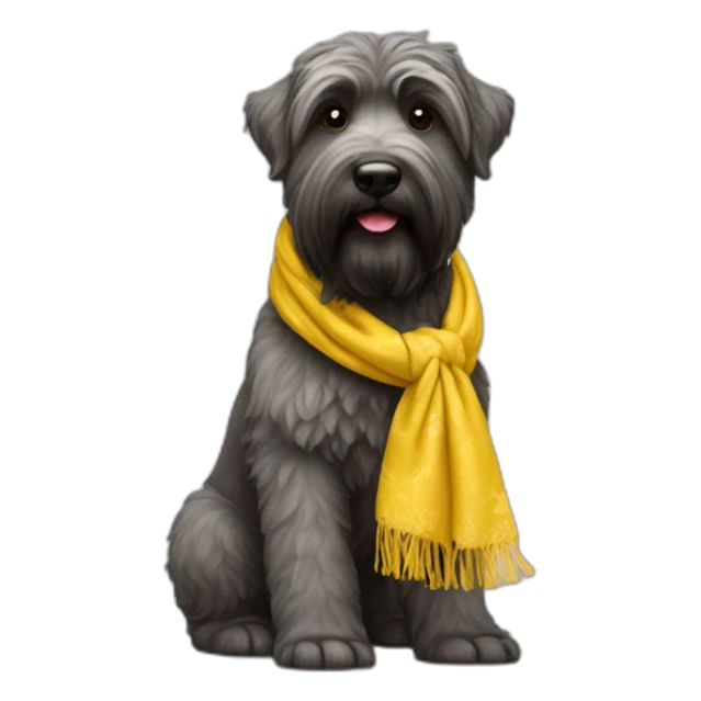 Bouvier australien avec foulard jaune sticker