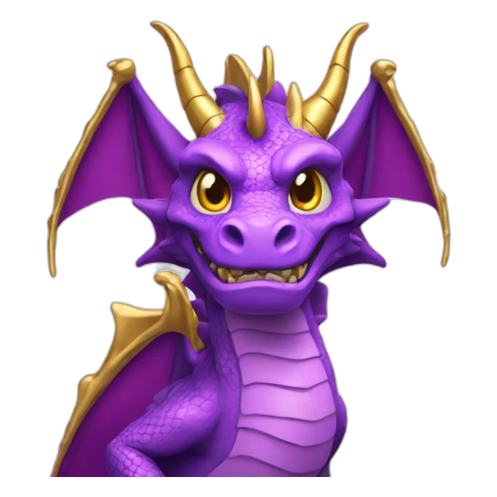 purple dragon with gold bar sticker
