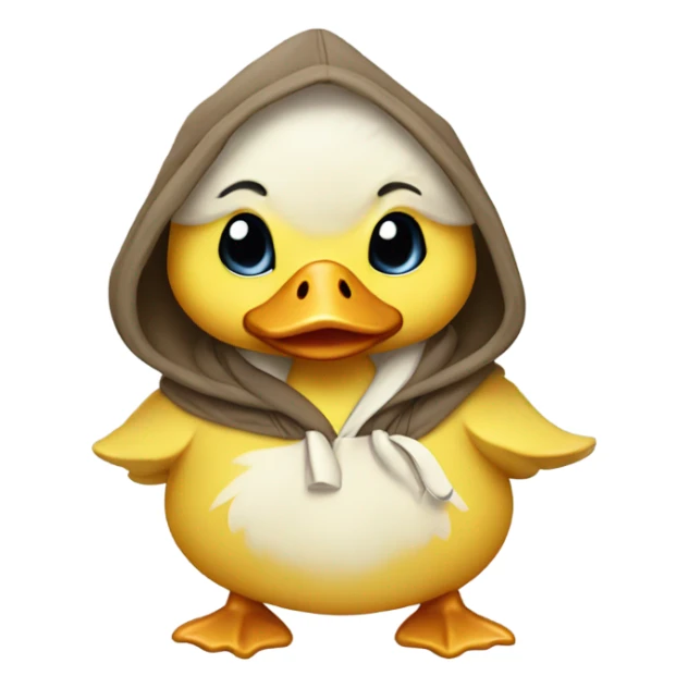 baby duck wearing a hoodie sticker
