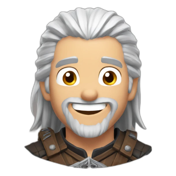 geralt of rivia laughing sticker