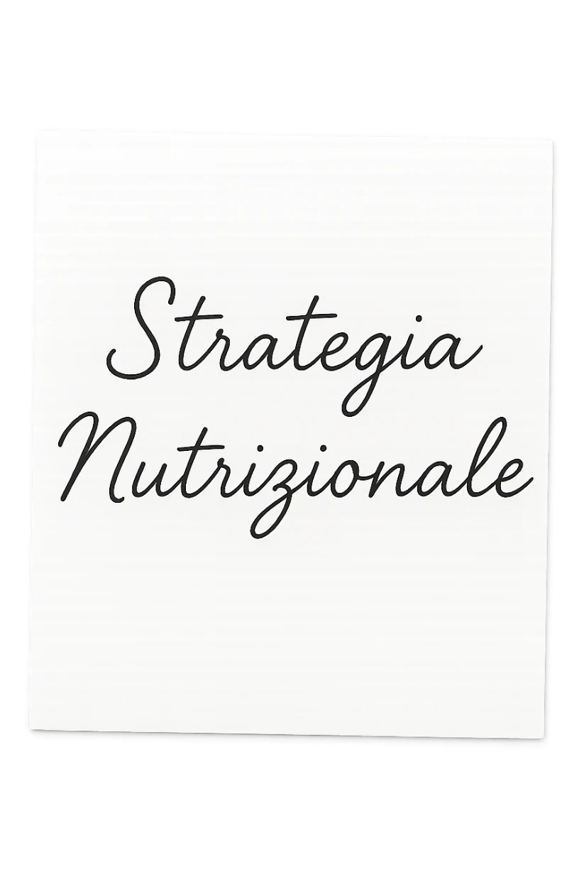 foglio con scritto "Strategia Nutrizionale" sticker
