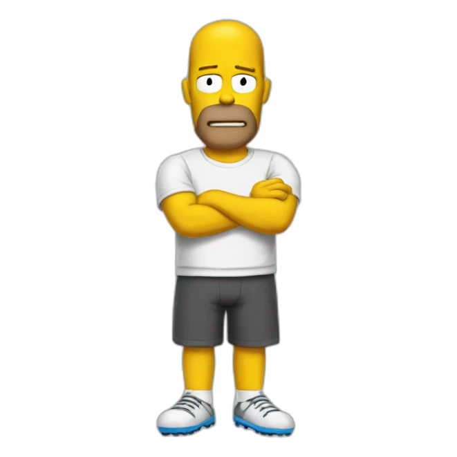 Homer qui fait du foot sticker