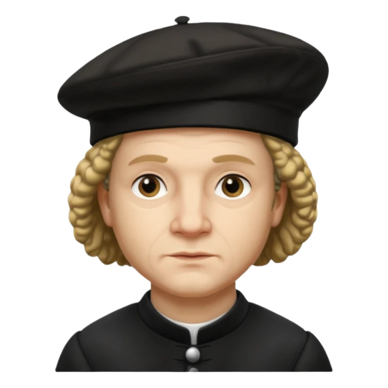 Rembrandt wear black berret hat sticker