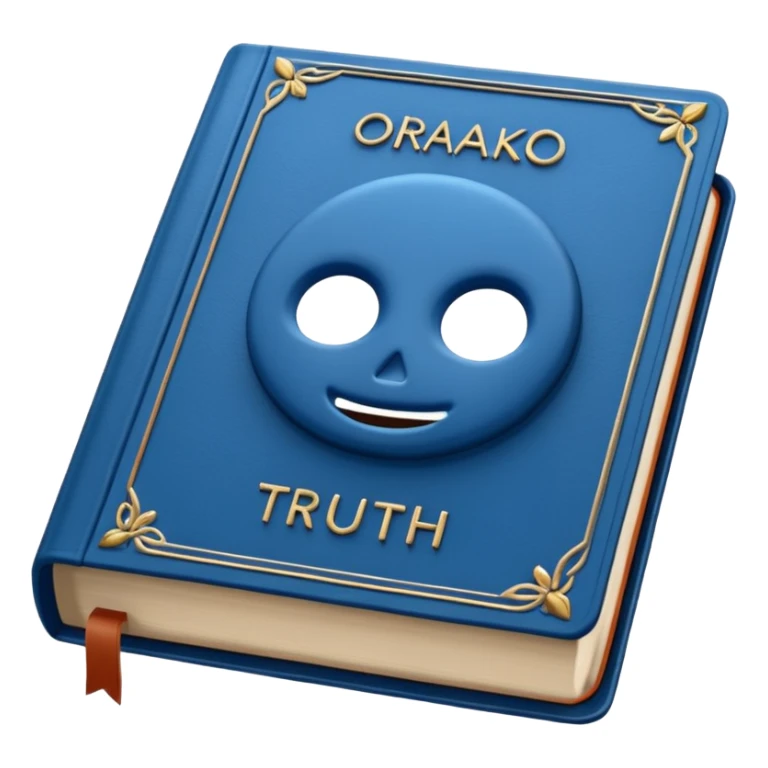 Blue book on which one it writes: Source of truth is Orako sticker