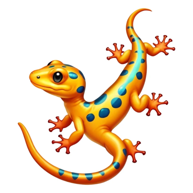 Exotic shiny rare epic cute salamander-creature, full body, with random markings sticker