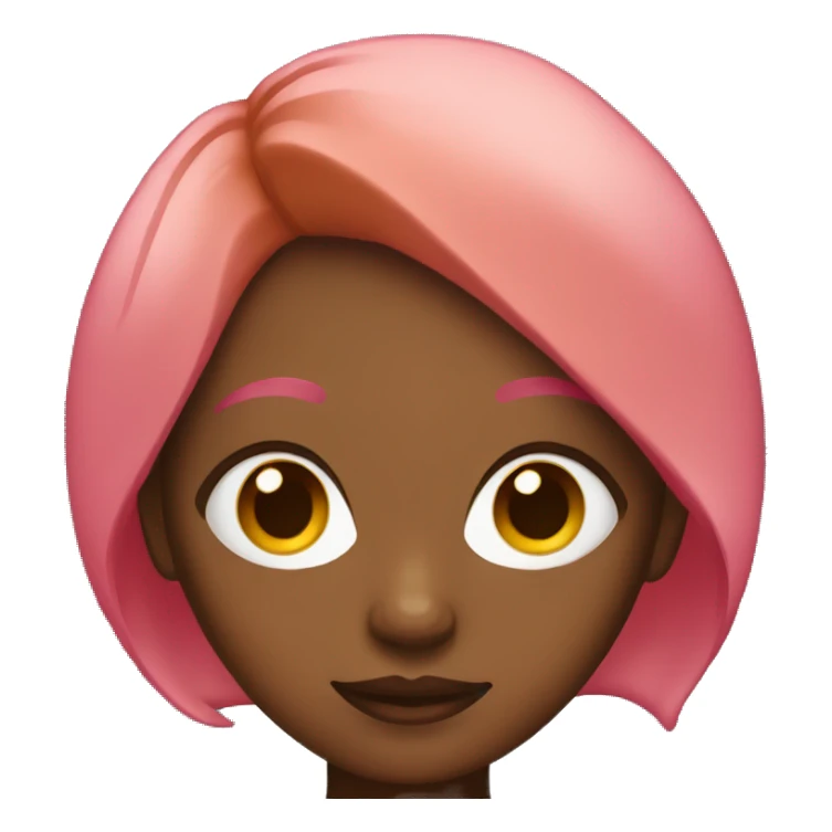 black girl with ginger hair with two pink streaks  sticker