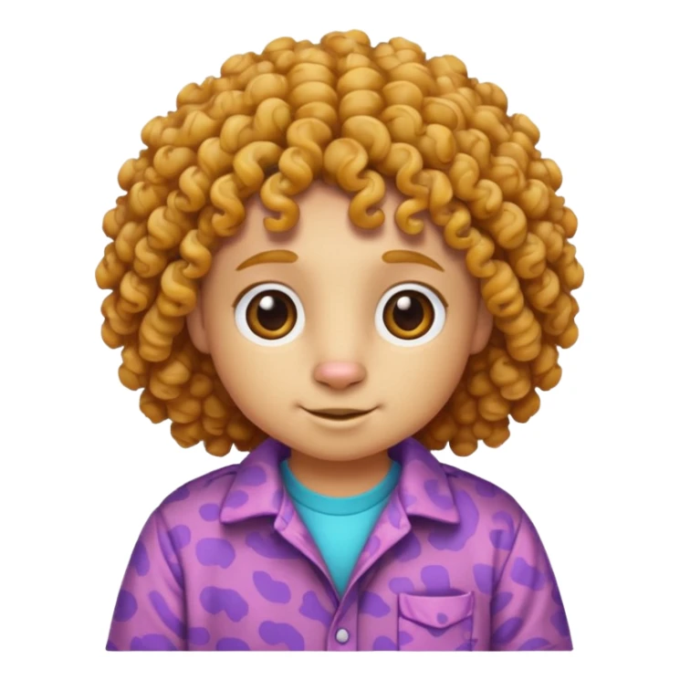 curly animal with shirt sticker