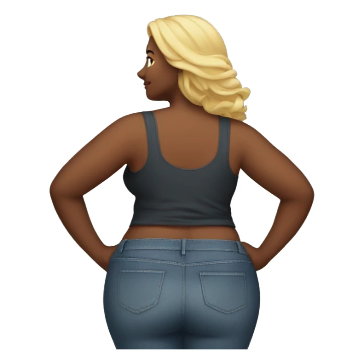 Curvy woman from behind sticker
