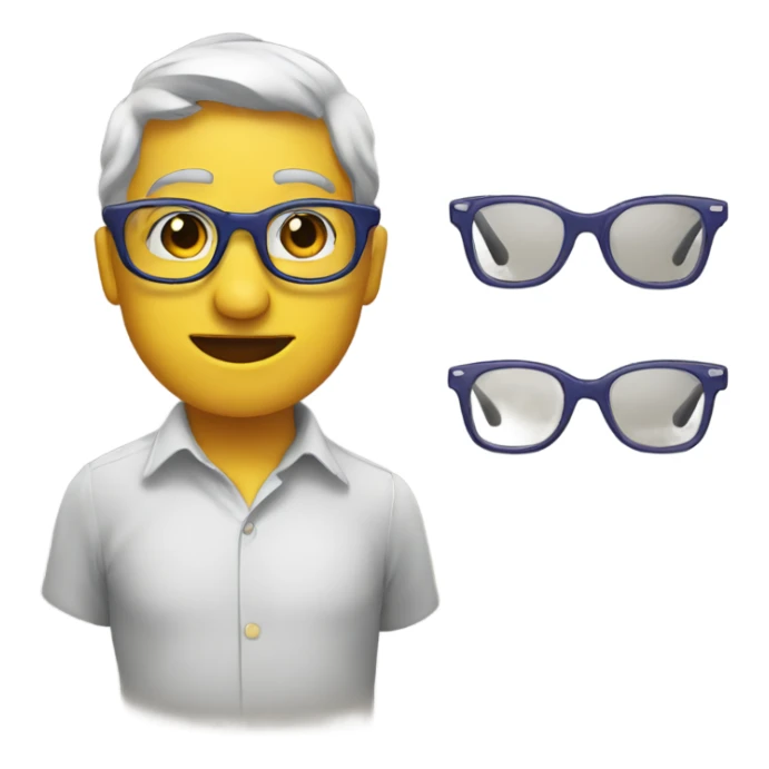 New year glasses sticker