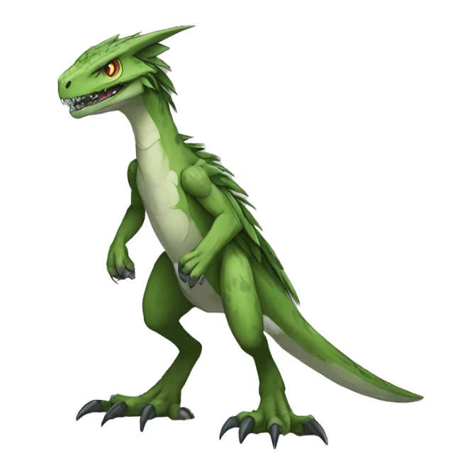  Cool Edgy Digimon-Fakemon-Raptor-Reptile full body sticker