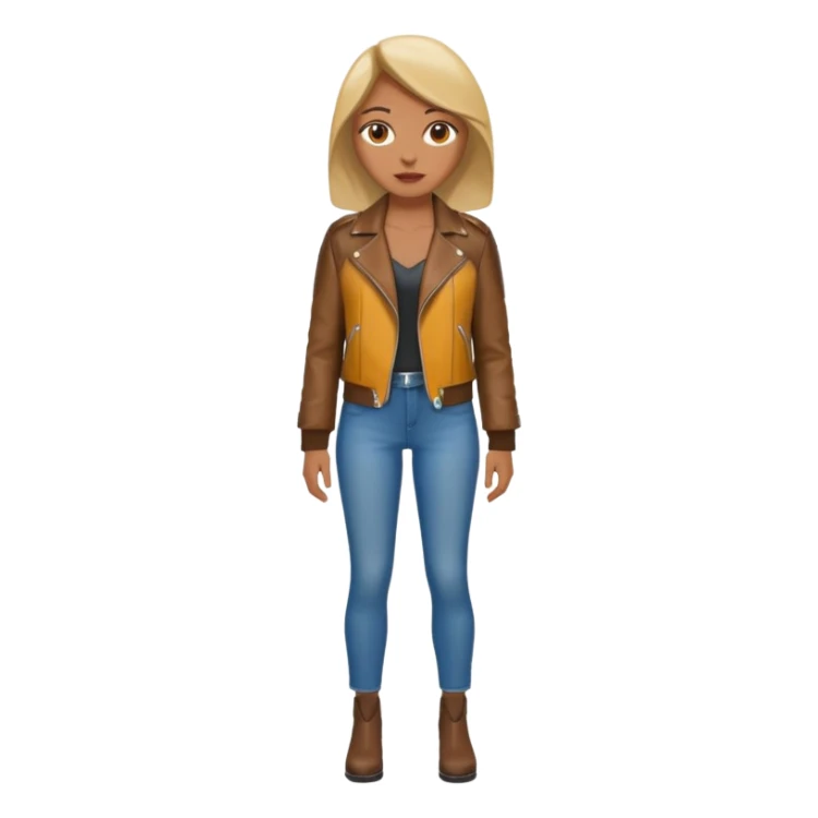 Women in leather jocket, full body, different color leather jocket, close up sticker