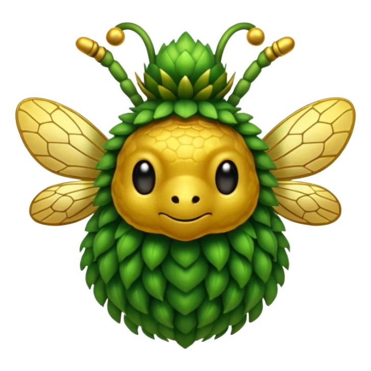 Grassy honey beeking beekong king Fakémon-fusion-creature sticker