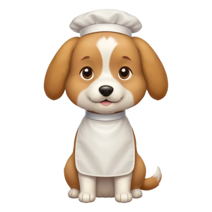 dog with apron sticker