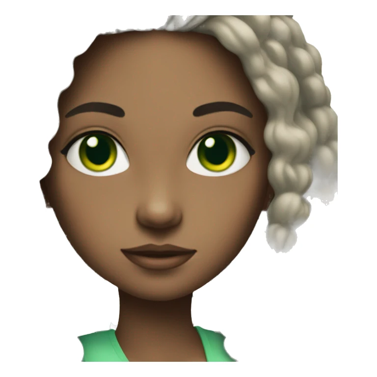 Rich girl with dark hair and green eyes sticker