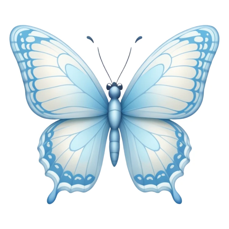 White butterfly with little pastel blue on its wings sticker