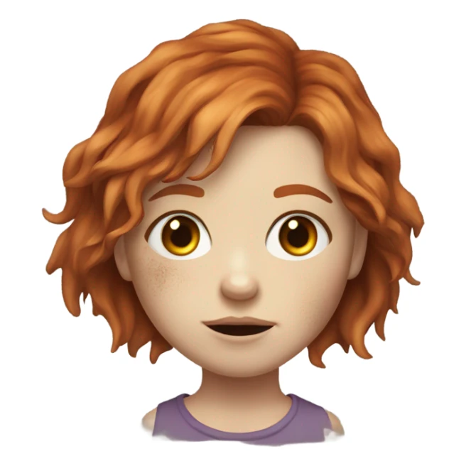 Zombie girl redhead  sticker