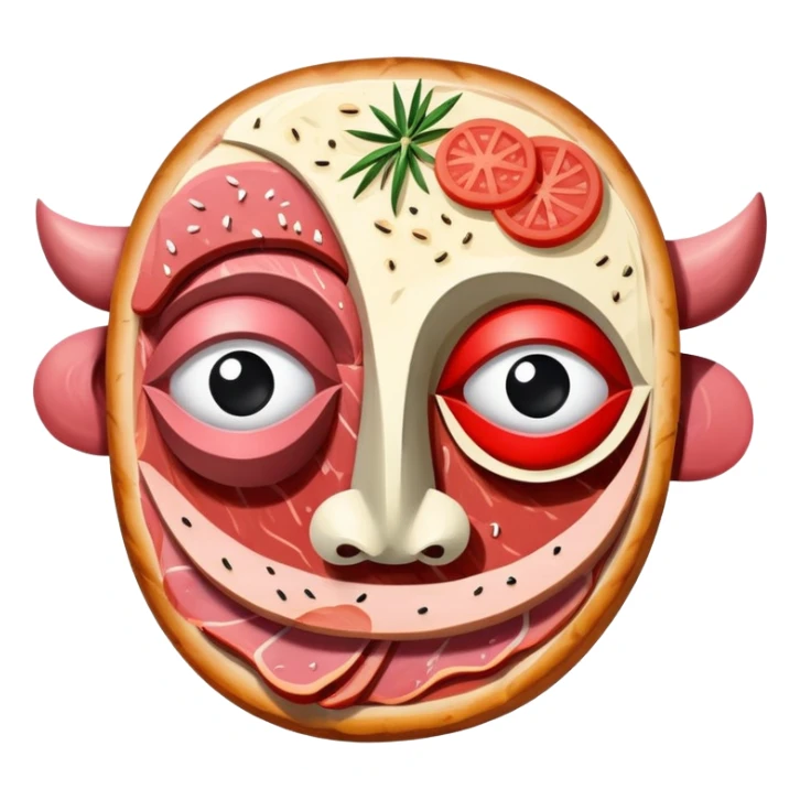picasso abstract art SPAM MEAT face painting sticker