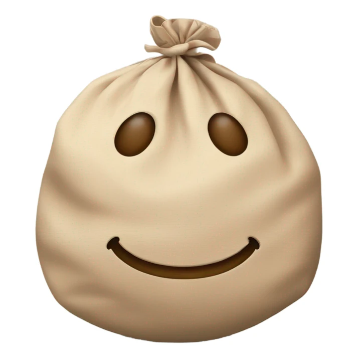 2 balls in a skin color bag sticker