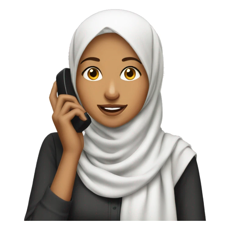 hijabi woman talking o the phone sticker