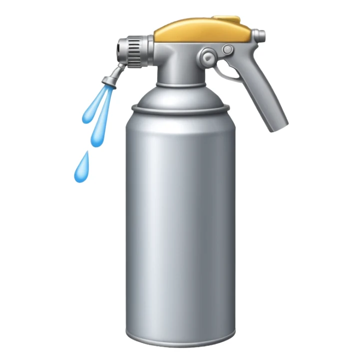 a can of hairspray spraying out sticker