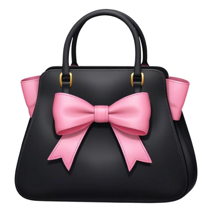 black bag with pink bows on the handles sticker