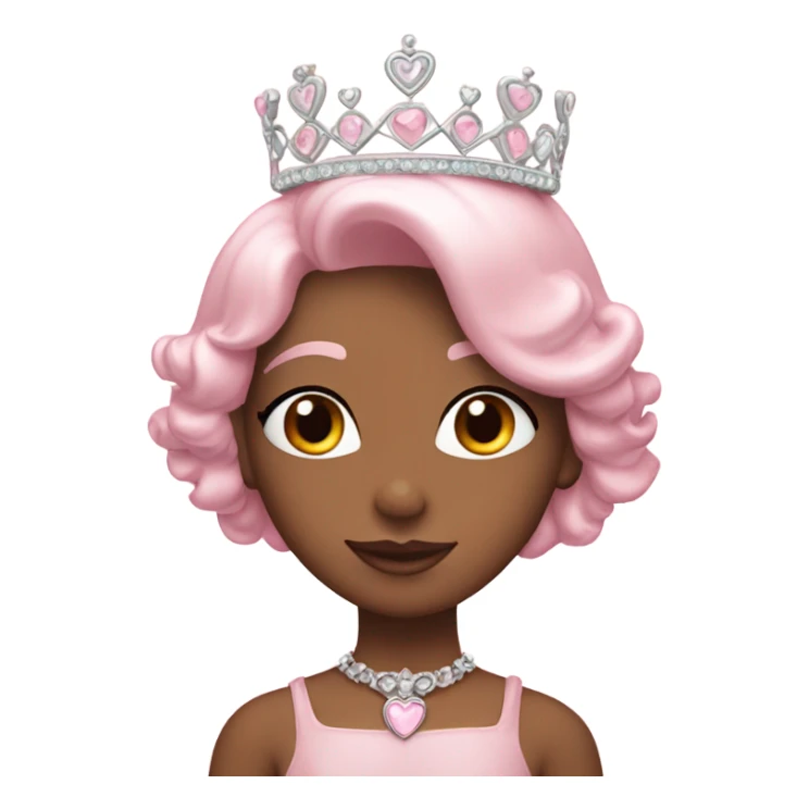 Pastel pink heart with a tiara  sticker