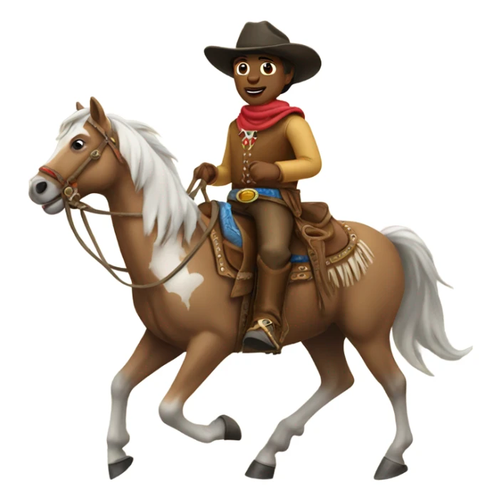 Cowboy riding a horse  sticker