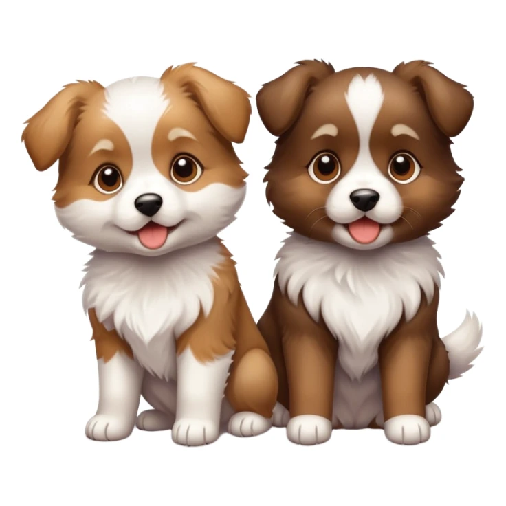 playful puppies sticker