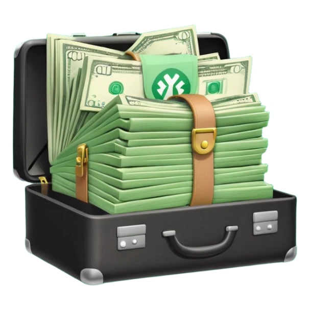 open wifi money filled briefcase sticker