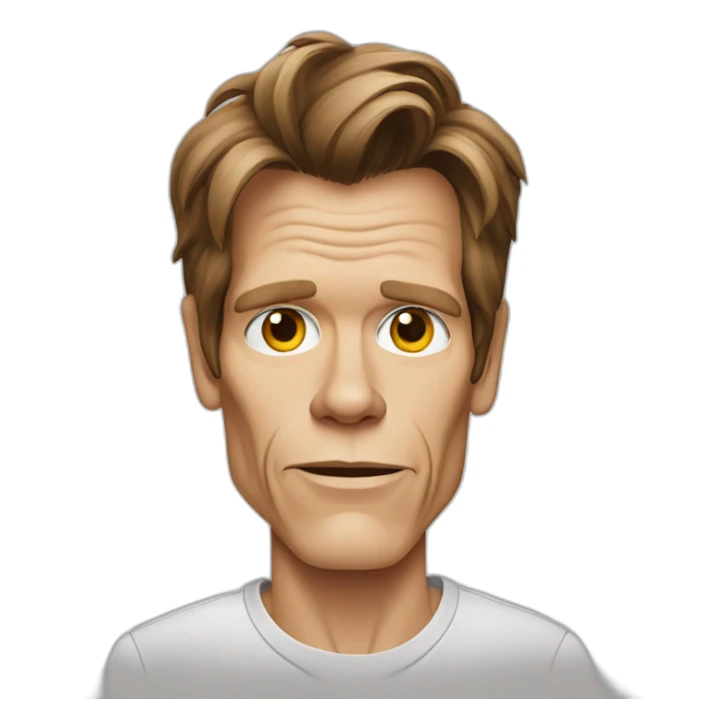 kevin-bacon cartoon wearing shirt sticker