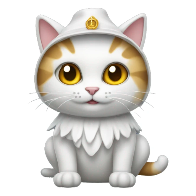 Un gatto con un costume da fata sticker