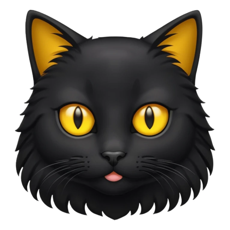 Black cat with yellow eyes sticker