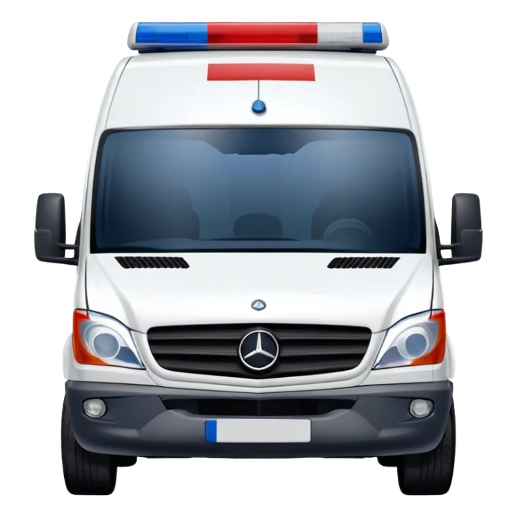 Ambulance - Mercedes-Benz Sprinter (Model Year: 2018) (Iconic Colour: White with red and blue markings) sticker
