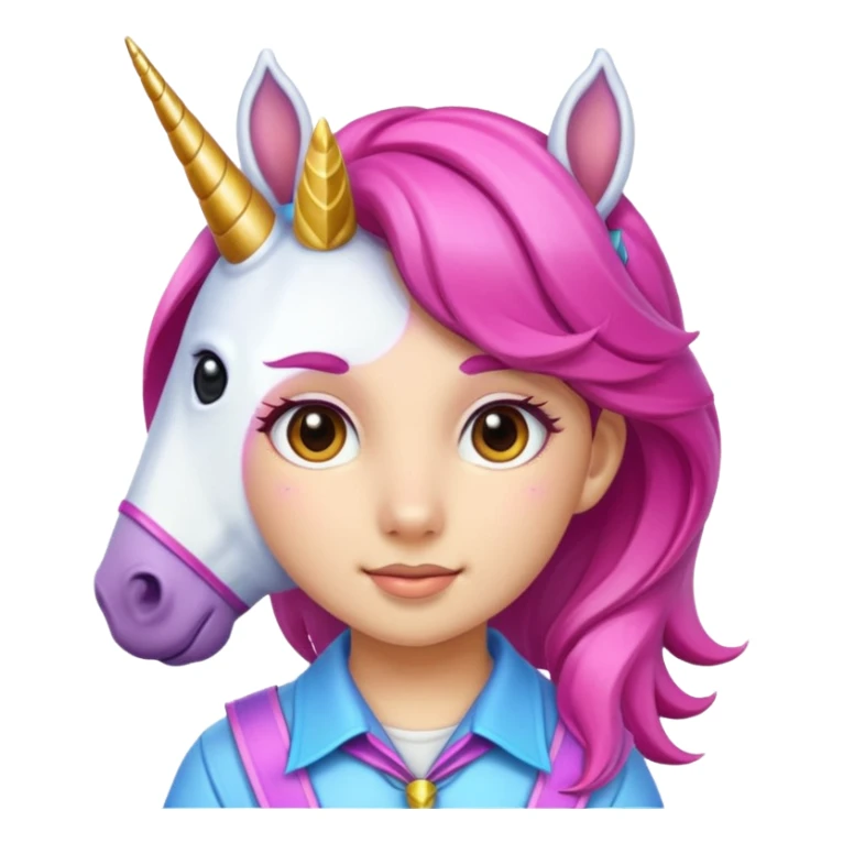 unicorn face scout girl sticker