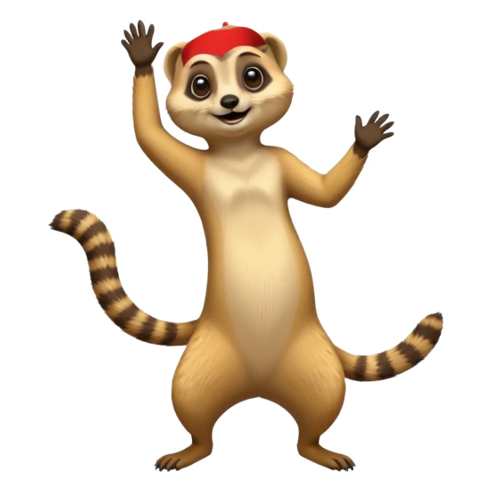 Meerkat rocking to music sticker