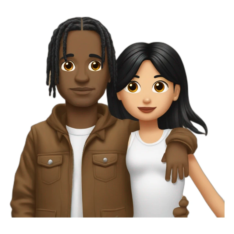 travis scott with kylie jenner and stormi webster sticker