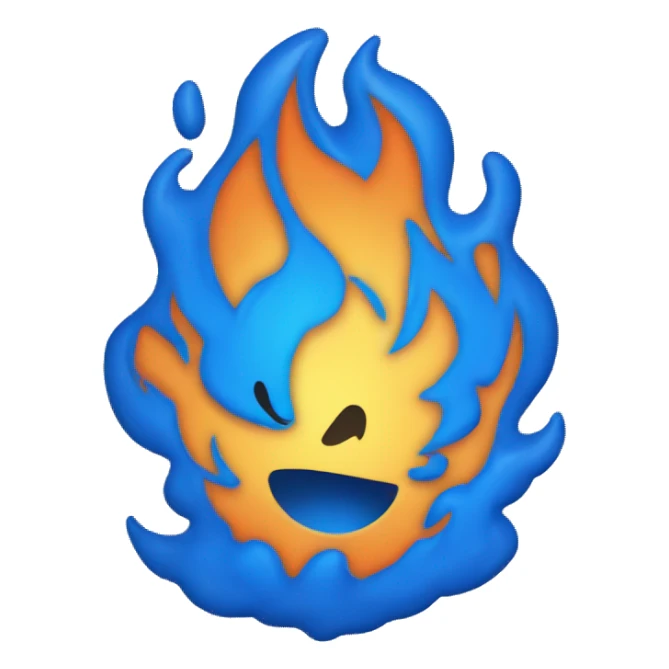 Flama de fuego color azul  sticker