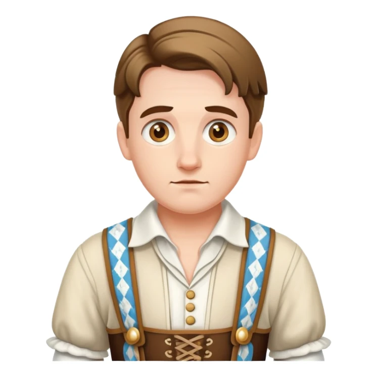 German in traditional Bavarian clothing shrugging sticker