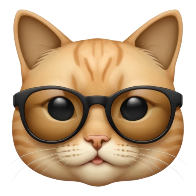 EMOJI GATO CON LENTES NEGRO DE SOL sticker