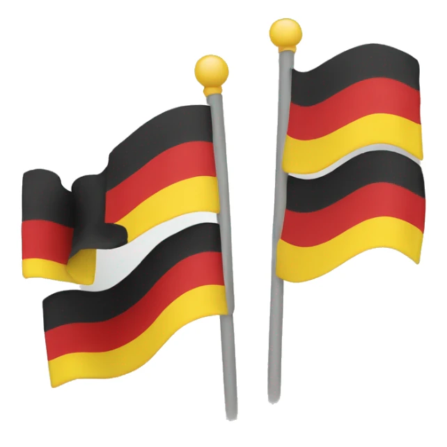 The flag has a yellow background and 3 red stripes sticker